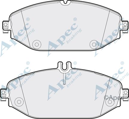 APEC BRAKING Комплект тормозных колодок, дисковый тормоз PAD2055